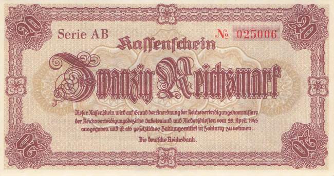 20 Mark 28.04.1945 ro.186